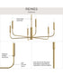 Reines 6-Light Large Chandelier Brushed Gold