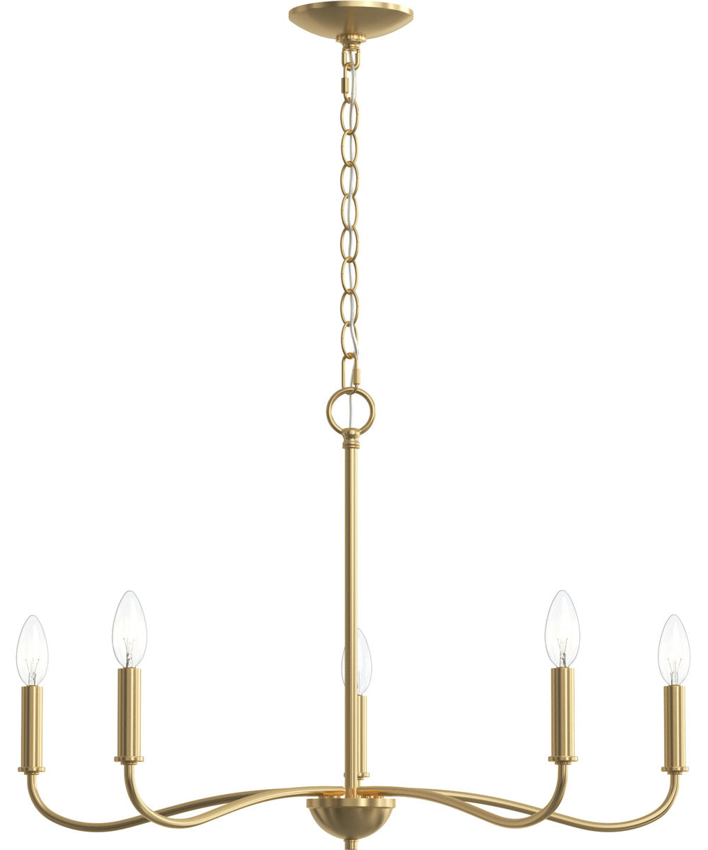 Ilia 5-Light Chandelier Brushed Gold