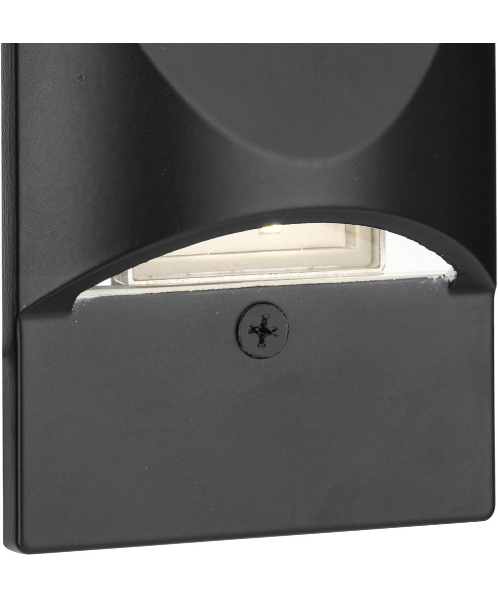 LED Indoor/Outdoor Antique Bronze Integrated LED Wall or Step Light with Photocell Black