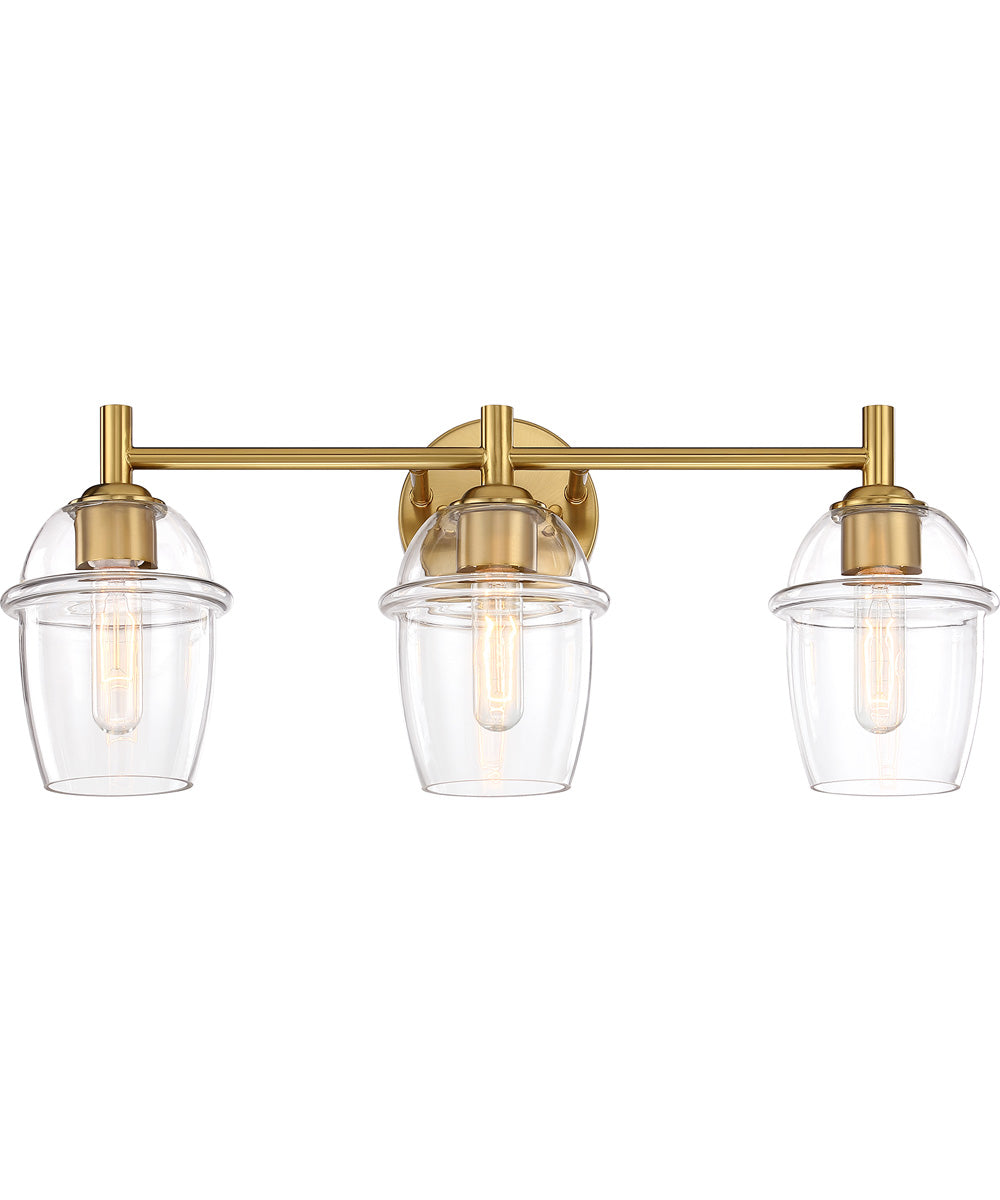 Summer Jazz 3 Light Vanity Brushed Gold