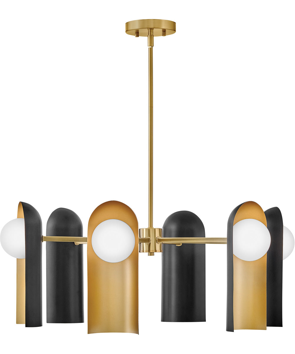 Zuri 6-Light Medium Single Tier in Lacquered Brass