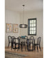 Cordova 1-Light Large Pendant Black Rattan