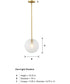 Sky Fall 1 Light Pendant Brushed Gold