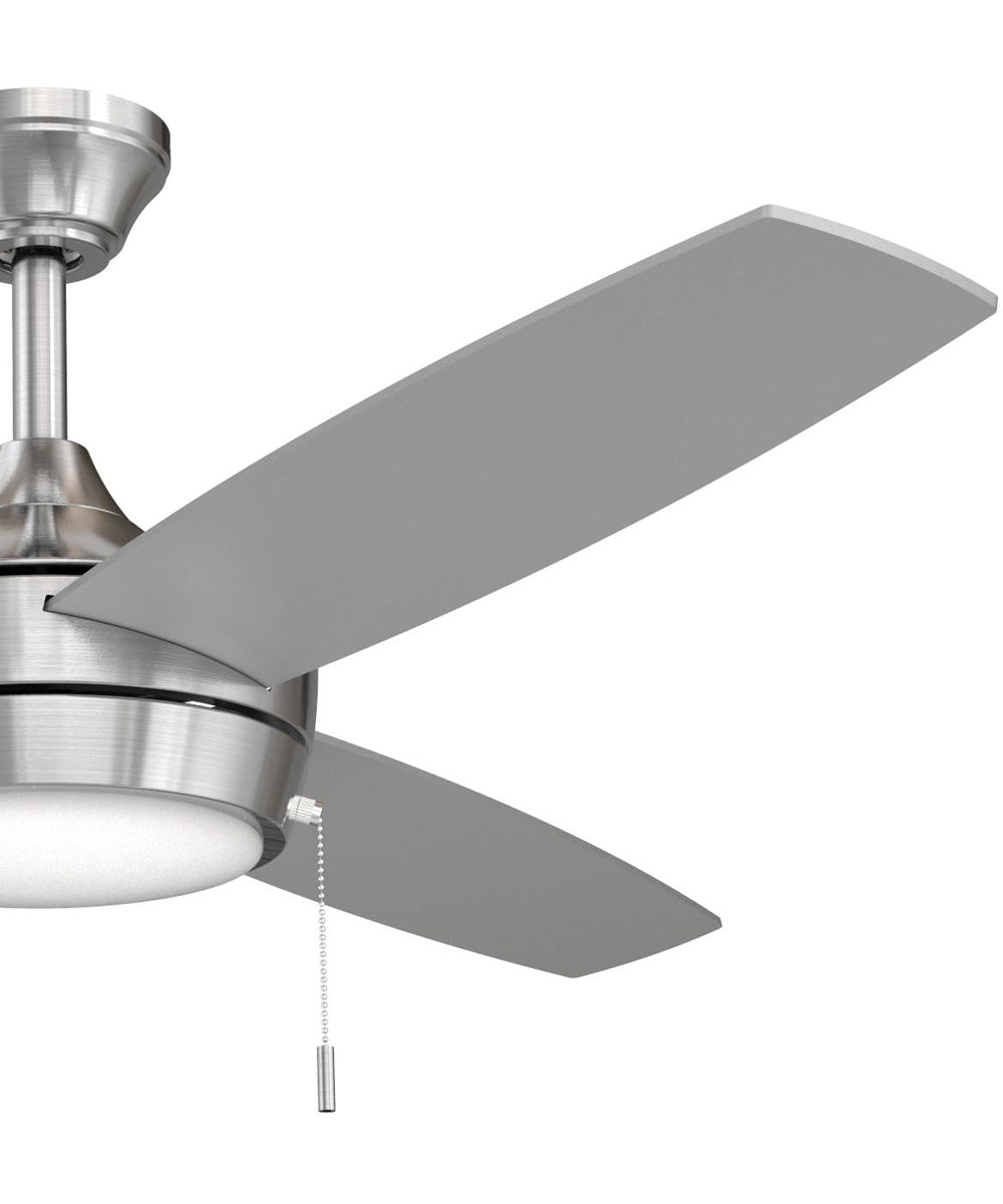Nolyn 52 in. 3-Blade Modern LED Ceiling Fan Brushed Nickel