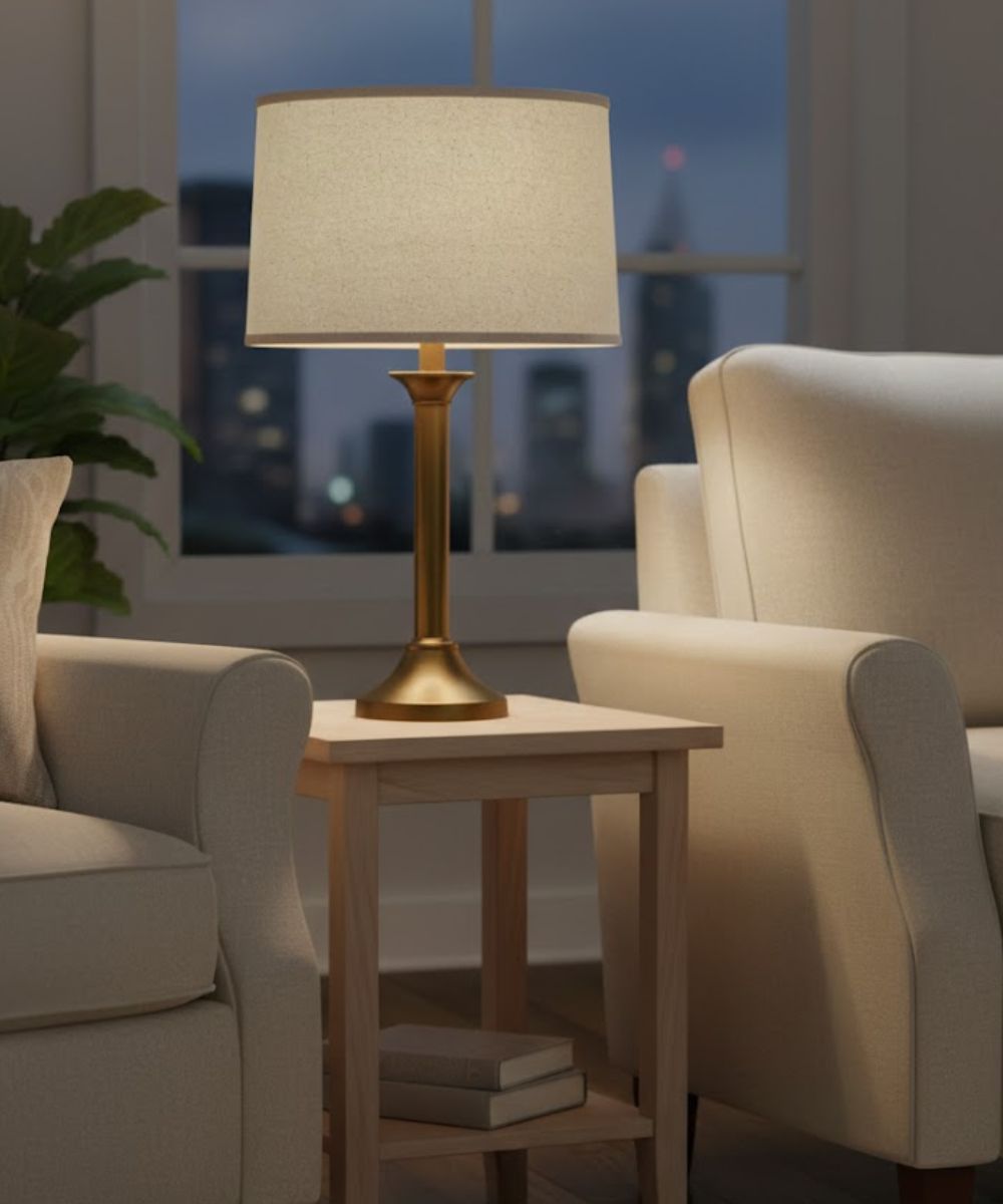 14x15x9 Natural Bombay Drum Hardback Lampshade