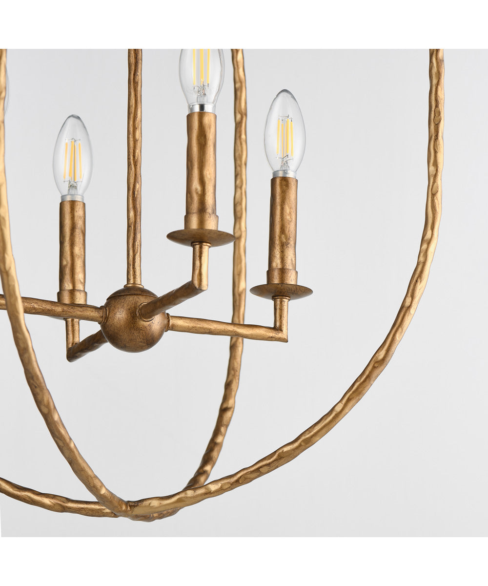 Martel 4-Light Pendant Etruscan Gold