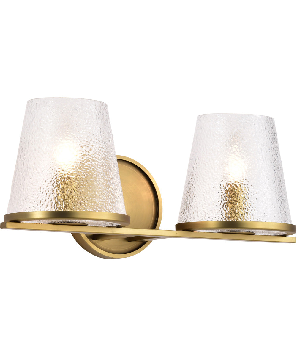 Valentine 2-Light Vanity & Wall Vintage Brass