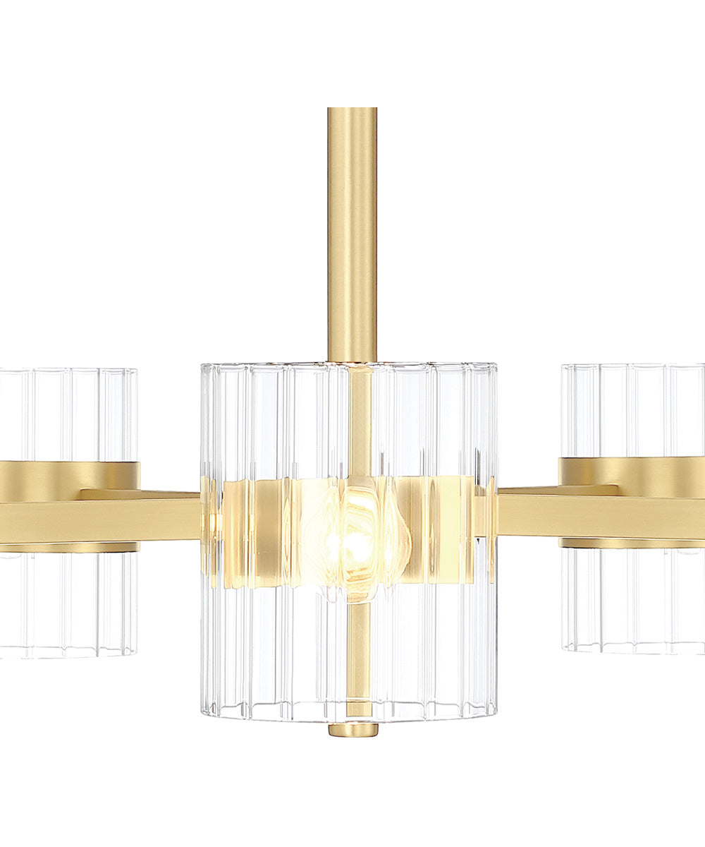 Aries 5 Light Chandelier  Brushed Gold