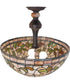 20" Wide Tiffany Turning Leaf Semi-Flushmount