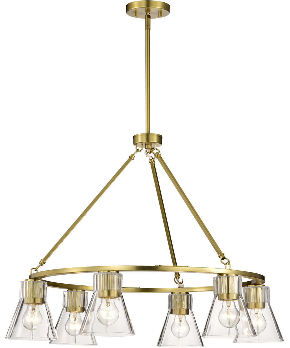 Gianna 6-Light Chandelier Vintage Brass