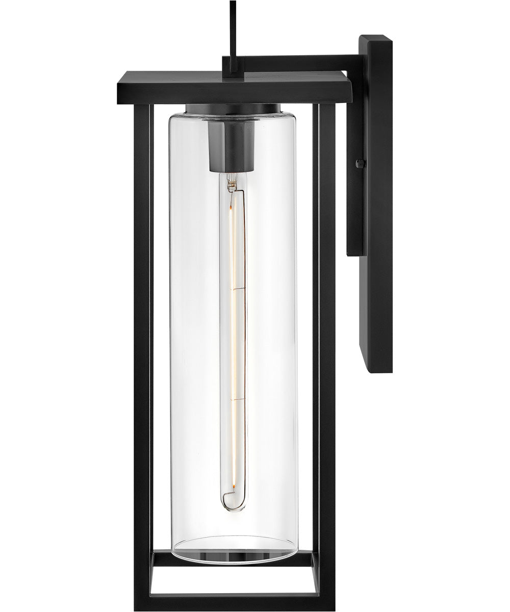 Mateo 1-Light Large Wall Mount Lantern in Black