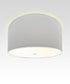 Moderne Flush Mount Conversion Kit 14"w White Hardback Drum Lampshade