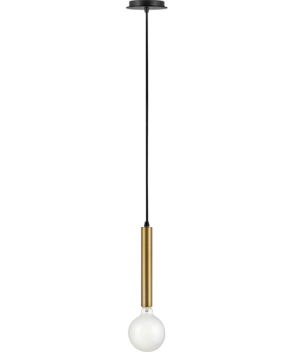 Bobbie 1-Light Extra Small Single Light Pendant in Lacquered Brass