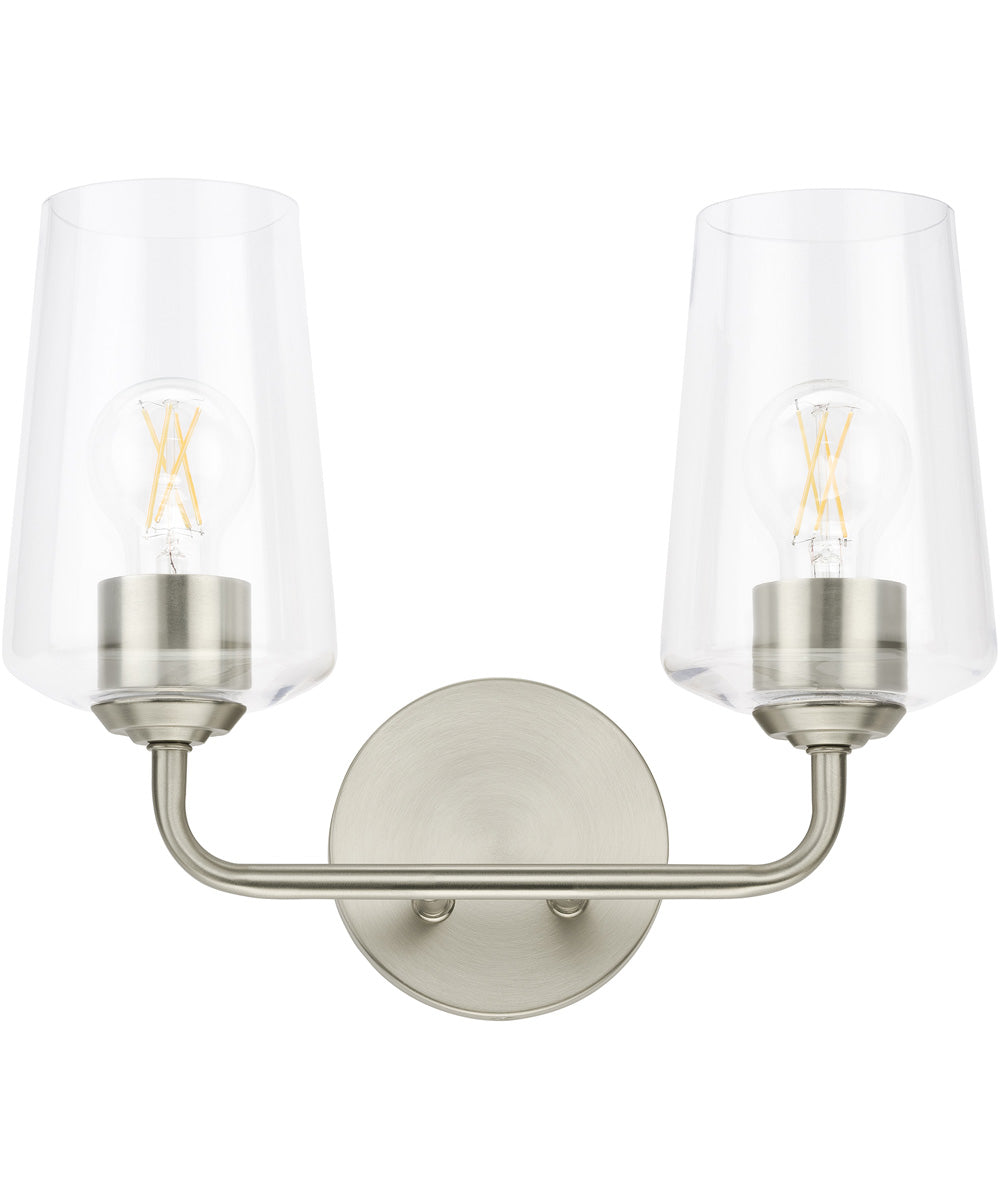 Celino 2-Light Bath & Vanity Brushed Nickel