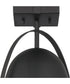 Rue  1 Light Semi Flush  Black