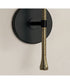 Hollis 1-Light Sconce Matte Black with Hammered Gold
