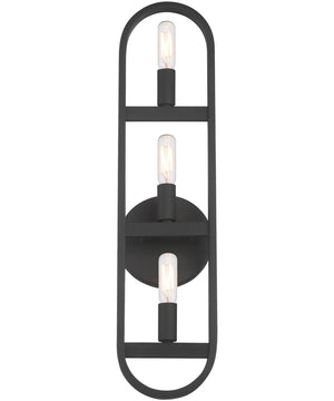 Carousel 3 Light Wall Sconce Black