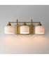 Bisque 3-Light Bath Vanity Natural Aged Brass