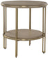 Elise Round Brass Side Table