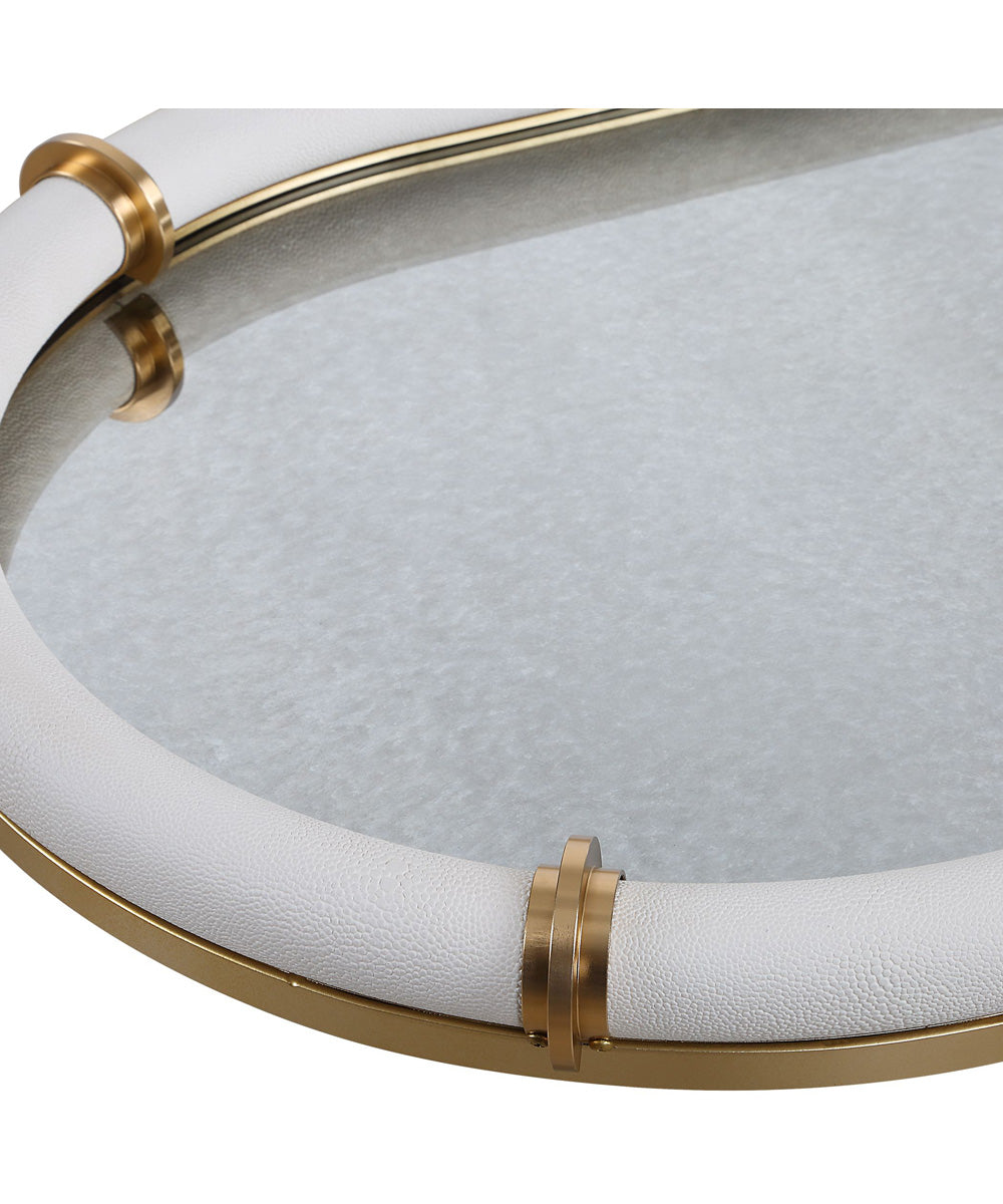 Cyprus Leather Oval Tray