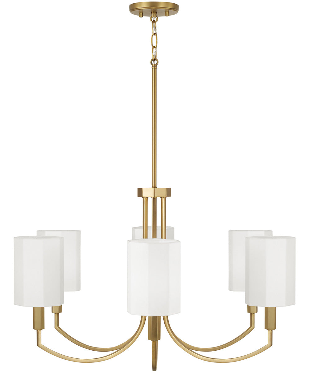 Adrian 6-Light Chandelier Aged Brass