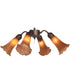 19" Wide Amber Tiffany Pond Lily 4 Light Fan Light