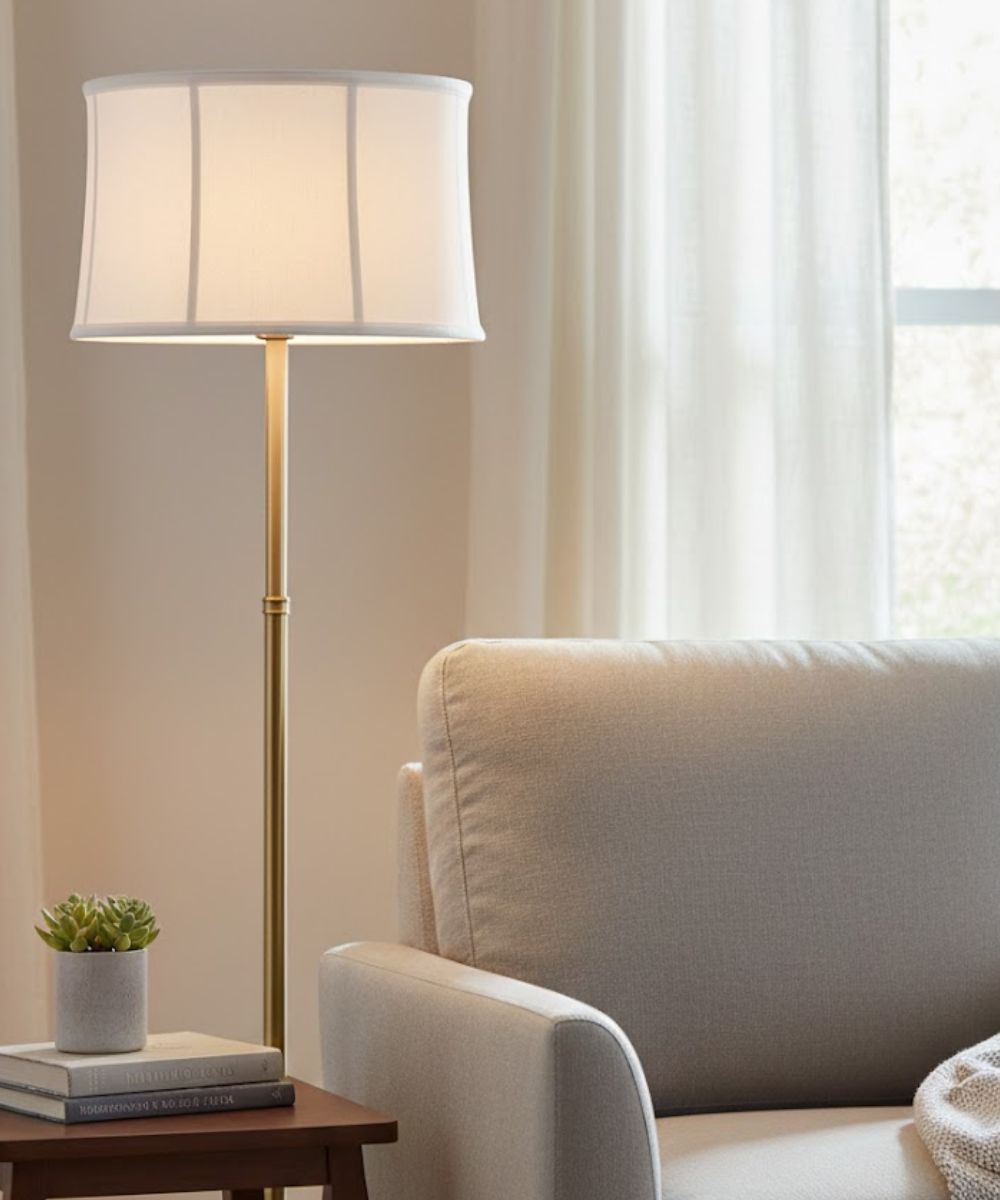 16x17x11 Off White Camelot Drum Softback Lampshade