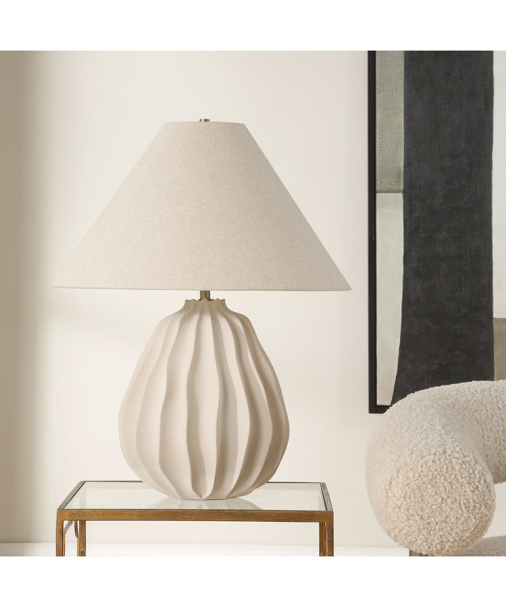 Javary Matte Beige Table Lamp