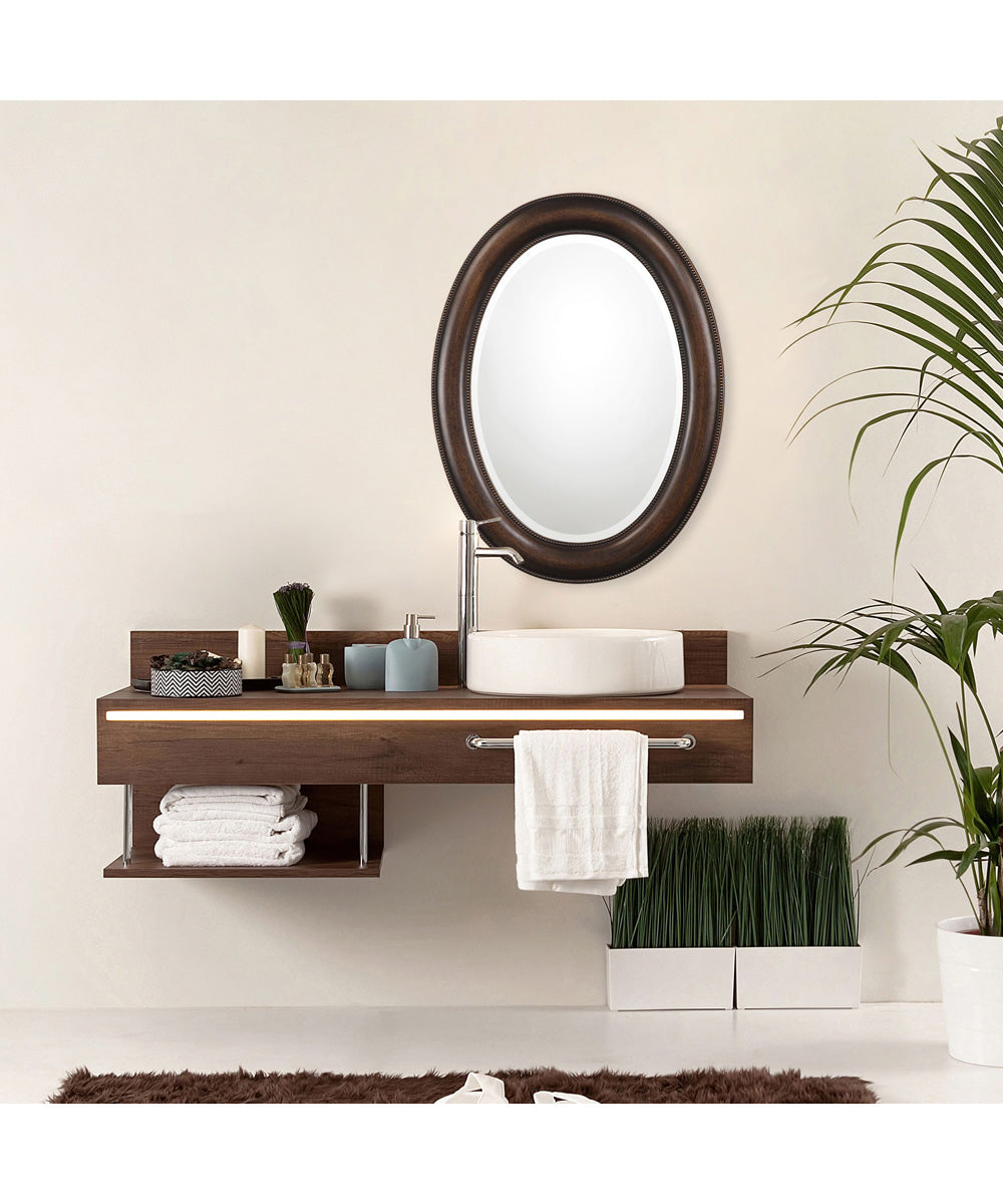 22x30" Wall Mirror Dark Bronze with Antique Gold