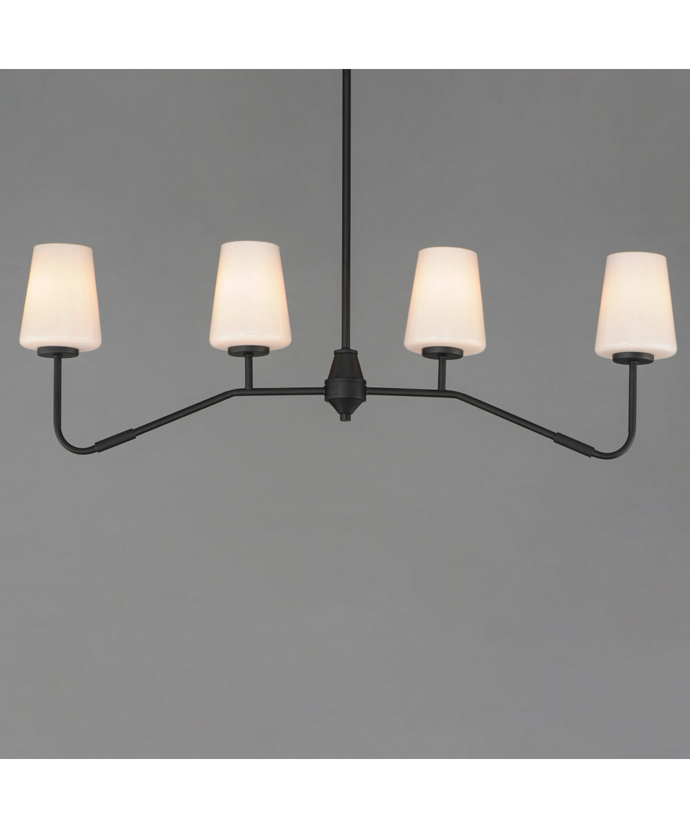 Durham 4-Light Linear Chandelier Black