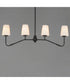 Durham 4-Light Linear Chandelier Black
