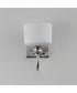 Bisque 1-Light Wall Sconce Polished Nickel