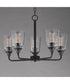 Hudson 5-Light Chandelier Black