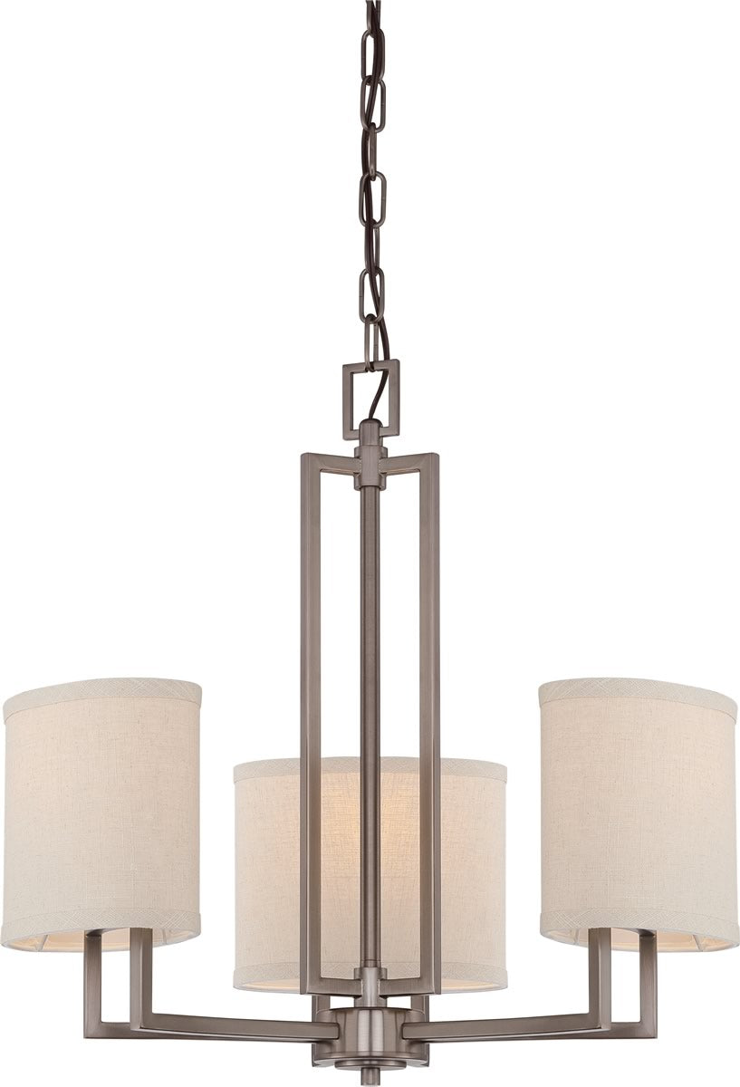 21"W Gemini 3-Light Chandelier Hazel Bronze