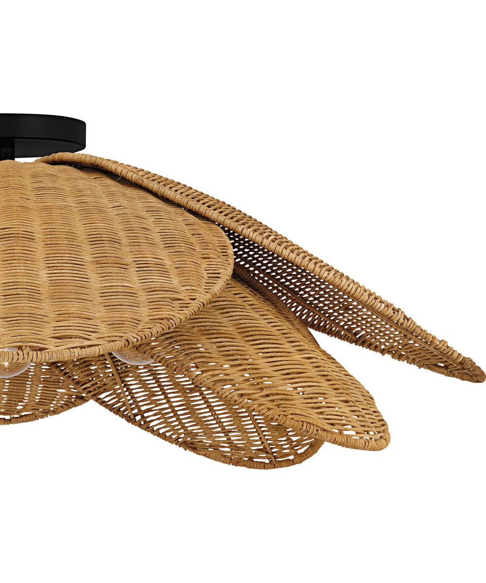 Willa Extra Large 4-light Semi Flush Mount Matte Black