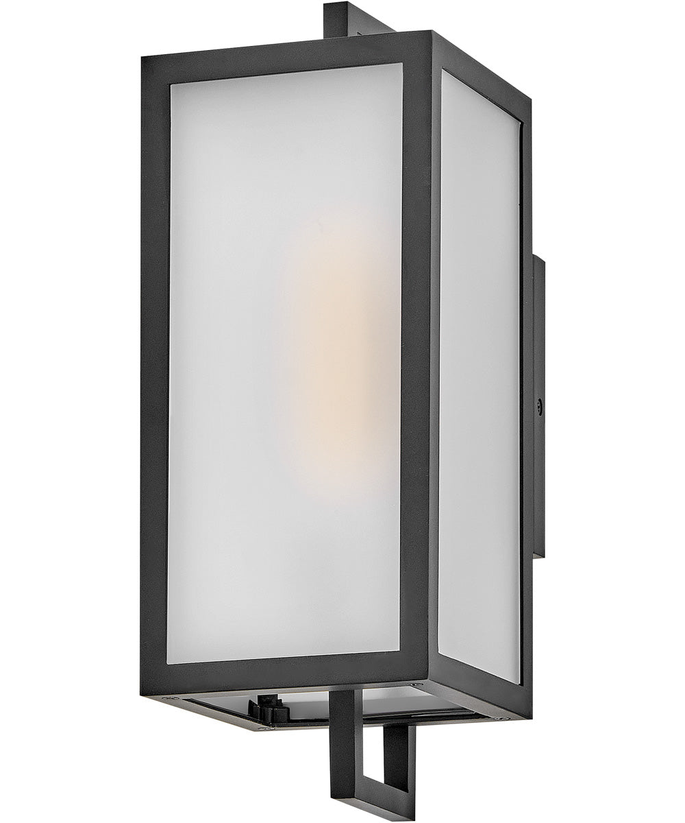 Halden 1-Light Small Wall Mount Lantern in Black