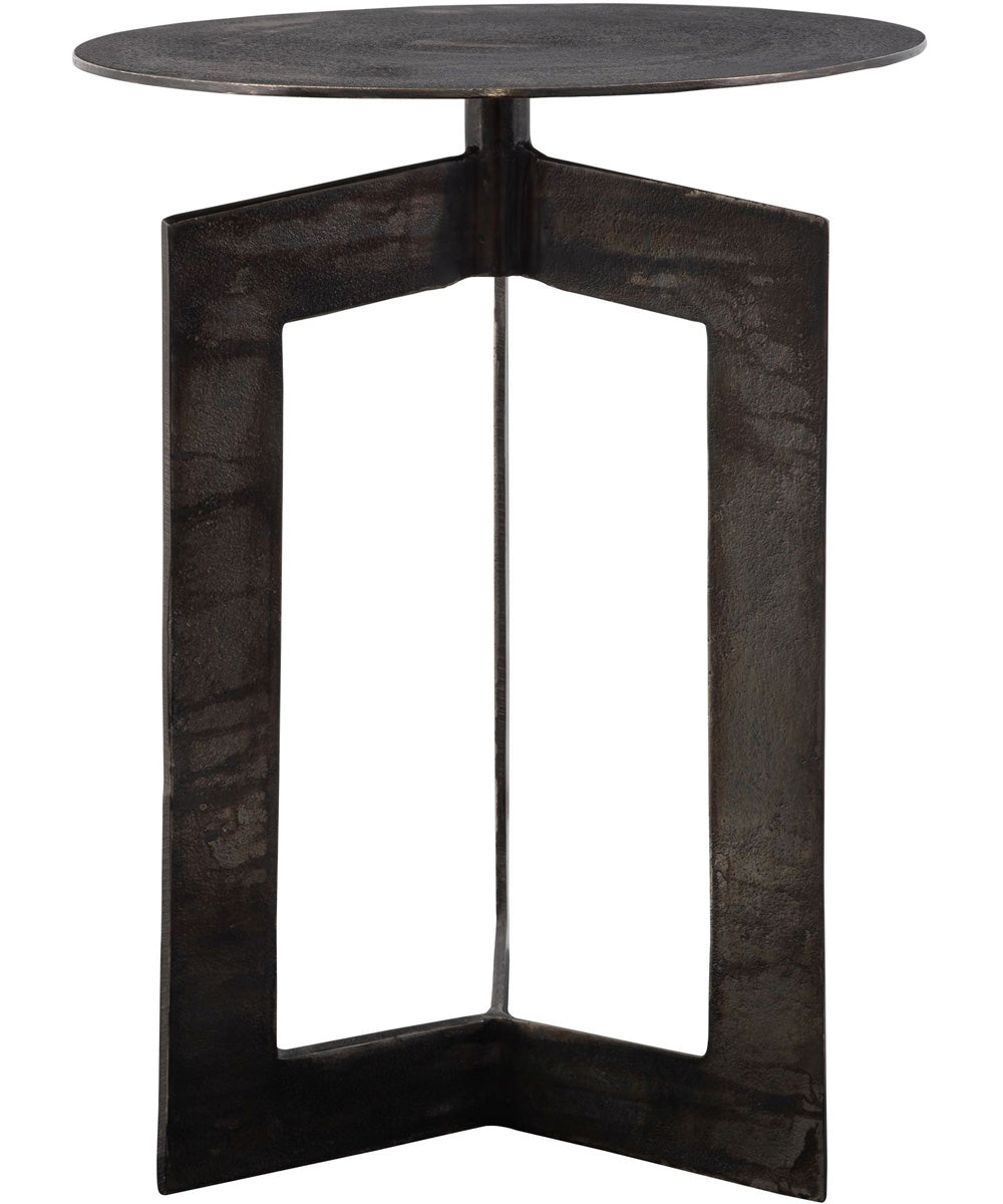 Deltoid Gunmetal Accent Table