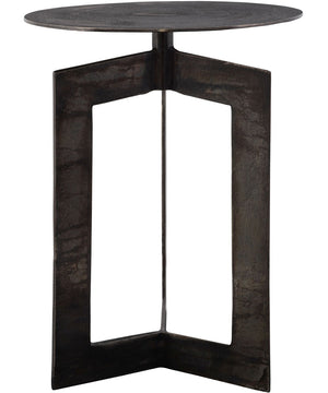Deltoid Gunmetal Accent Table