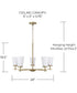 Drake 5-Light Chandelier Aged Brass