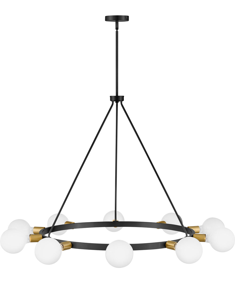Orla 10-Light Large Single Tier Chandelier in Black