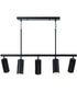 Robbie 5 -Light-Linear Chandelier Matte Black