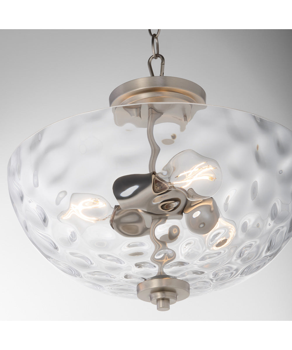 Adams 3-light Dual Mount Light Fixture Satin Nickel