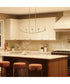 Jheni 5-Light Linear Chandelier with Clear Glass Shades Brushed Gold