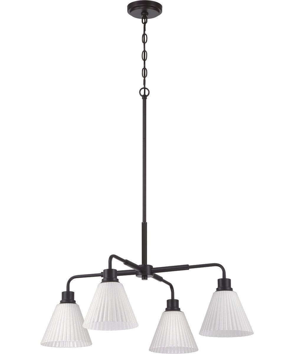 Pleated II 4-Light Lighting Flat Black