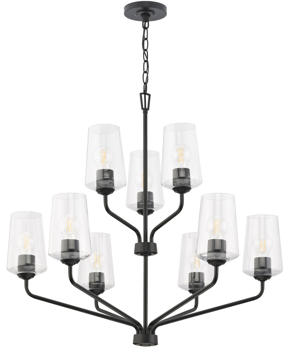 Celino 9-Light Chandelier Black