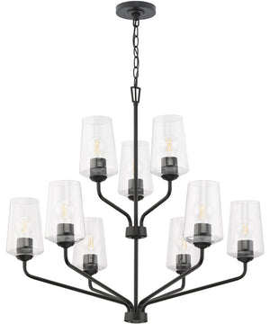 Celino 9-Light Chandelier Black