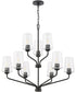 Celino 9-Light Chandelier Black
