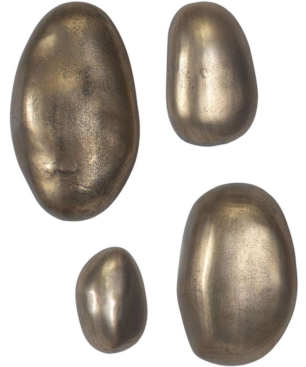 Set In Stone Brass Outdoor Wall Art Set of 4