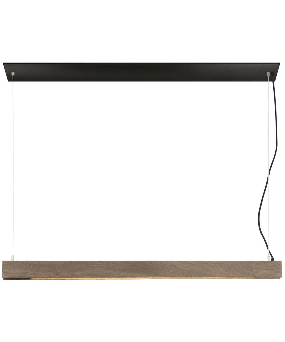 48"W Task 1-Light Island Linear Pendant Wood