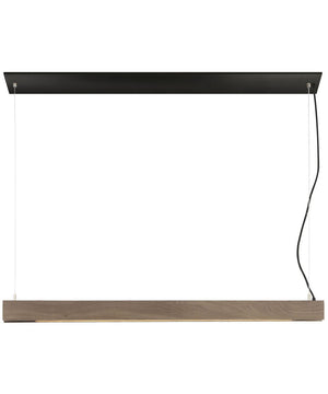 48"W Task 1-Light Island Linear Pendant Wood